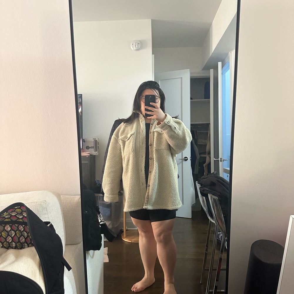 Polo Ralph Lauren Oversized Cream Sherpa Jacket - Women's